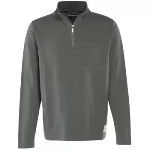 Image of Barbour Mens Broughton Half Zip Charcoal XXL