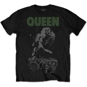 Image of Queen - News of the World 40th Full Cover Unisex Large T-Shirt - Black