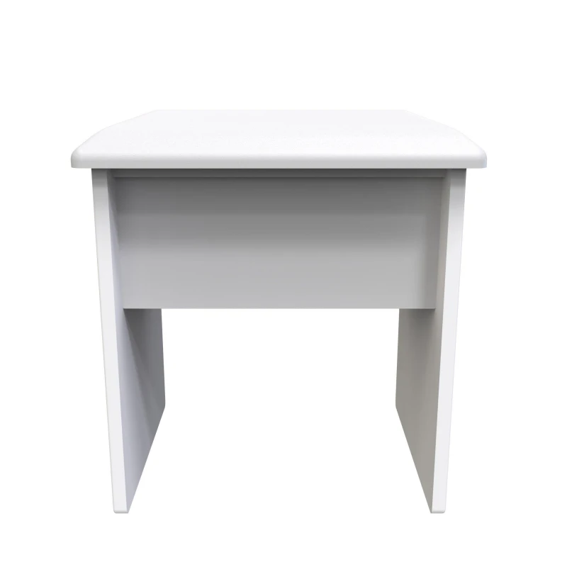 Image of Turin Stool In Grey Gloss & White (Ready Assembled)