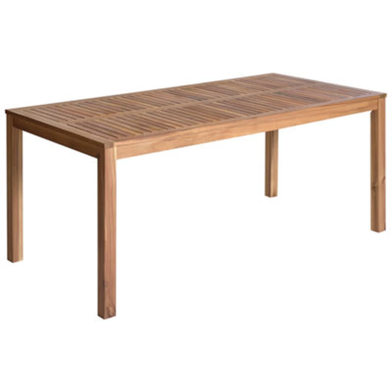 Image of Beliani Garden Dining Table Ombriano 180 Cm 90 Cm Certified Acacia Wood Light Brown
