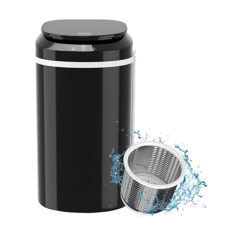 Image of DMD Collective 7kg Spin Dryer Power Saving Dryer, Clothes Spinner Portable Clothes Dryer Gravity Drain with Non Slip Feet & Spin Basket 320W Black