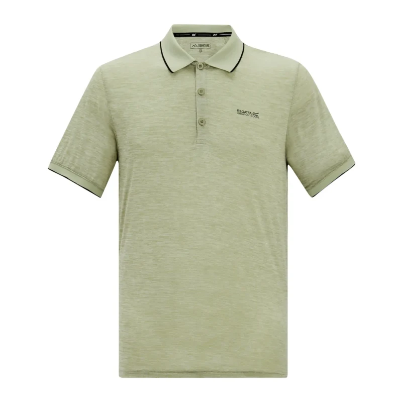 Image of Regatta Mens Remex Active Polo Shirt in Light Khaki Size: Medium Light Khaki Male M