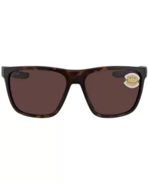Image of Costa Del Mar Ferg Matte Tortoise Square Nylon Unisex Sunglasses FRG 191 OCP FRG 191 OCP