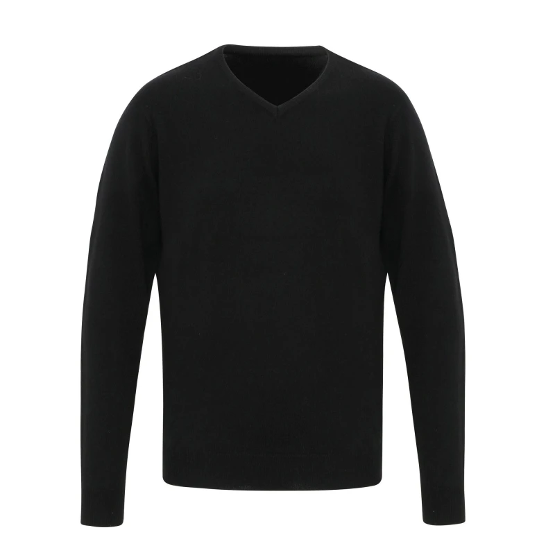Image of Premier Premier Men Essential Acrylic V-Neck Sweater in Black Size: X-Small Black XS Male 5059269061708