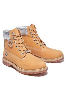 Image of Timberland 6" Glitter Cupsole Ankle Boot - Wheat, Wheat, Size 4, Women