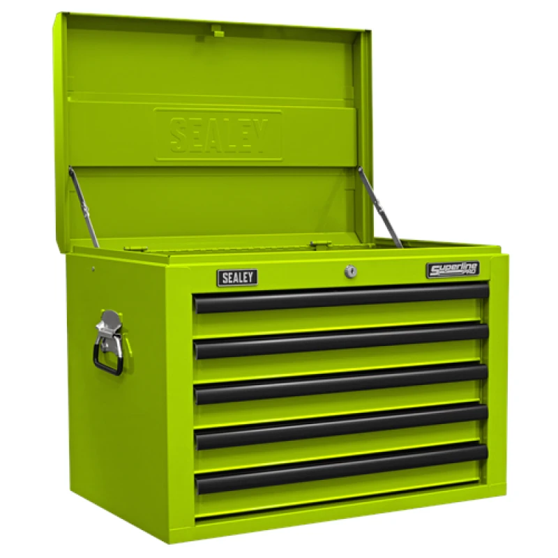 Image of Sealey Superline Pro Topchest 5 Drawer with Ball-Bearing Slides - Green/Black AP26059THV