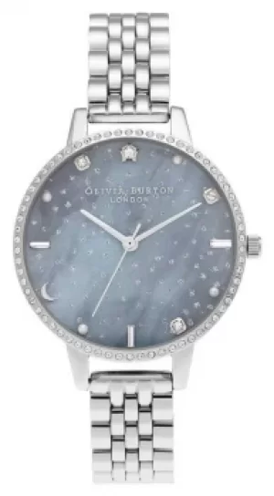 Image of Olivia Burton Night Sky Demi Dial Silver Bracelet OB16GD65 Watch