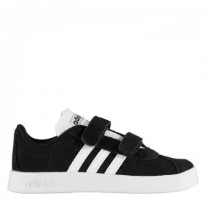 Image of adidas VL Court Suede Trainers Infant Boys - Black/White