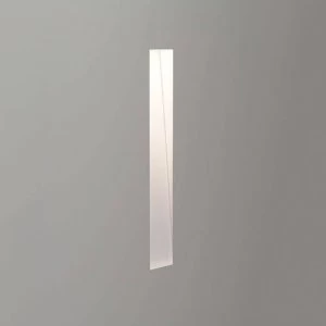 Image of LED 1 Light Indoor Trimless Large Recessed Marker Wall Light Matt White