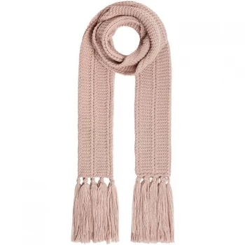 Image of Maison De Nimes Ash knitted tassel scarf - Blush