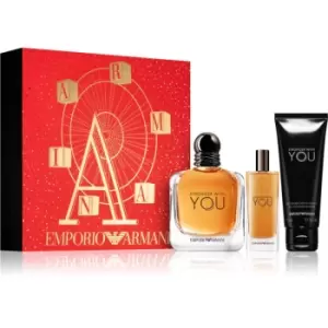 Image of Giorgio Armani Emporio Armani Stronger With You Gift Set 100ml Eau de Toilette + 15ml Eau de Toilette + 75ml Shower Gel