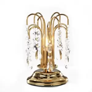 Image of Pioggia Glass Table Lamp, Gold