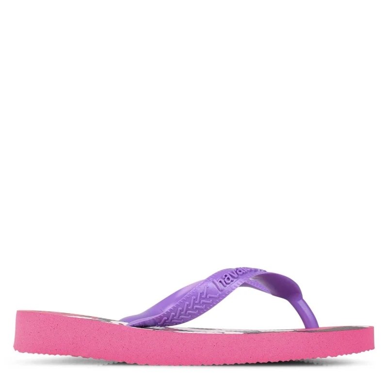 Image of Havaianas Kids Top Disney Prisma Purple Flip Flops Pink female 11-12C