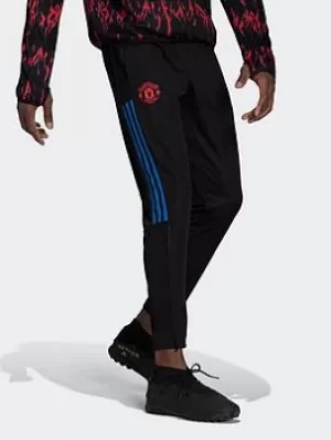Image of adidas Manchester United Tiro Training Tracksuit Bottoms, Black/Blue Size M Men