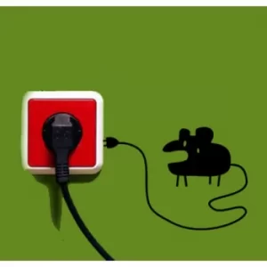 Image of PRIZ-7 Black Decorative Wall Outlet Sticker