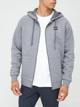 Image of Urban Armor Gear Rival Fleece Full Zip Hoodie - Grey/White
