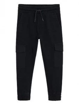Image of Mango Boys Side Pocket Joggers - Black