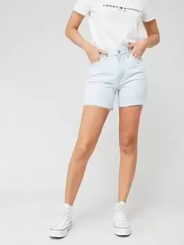 Image of Tommy Hilfiger Denim Straight Short - Short, Blue, Size 32, Women
