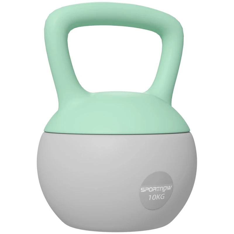 Image of SPORTNOW 10KG Kettlebell with Soft Body Grey and Green, Grey A91-340V03GY