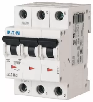 Image of Eaton xEffect 10A MCB Mini Circuit Breaker3P Curve C, Breaking Capacity 10 kA