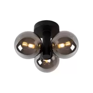 Image of Trudy Modern Flush Ceiling Light Bathroom - Ø28cm - 3xG9 - IP44 - Black