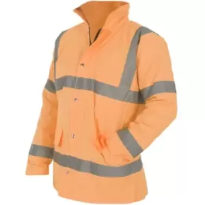 Image of Yoko Mens Hi-Vis Road Safety Jacket (2XL) (Hi Vis Orange) - Hi Vis Orange