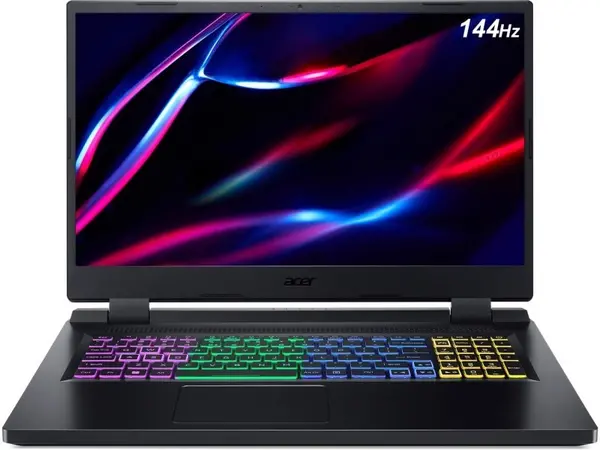 Image of Acer Nitro 5 AN517-55 Gaming Laptop, Intel Core i7-12650H, 16GB RAM, 1TB PCIe SSD, 17.3" Full HD IPS 144Hz, NVIDIA GeForce RTX 4060 8GB, Windows