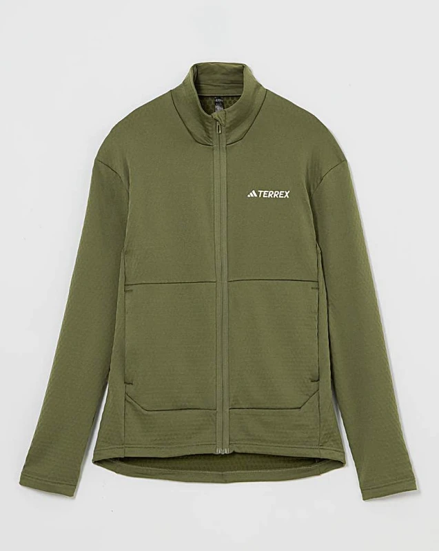 Image of Adidas adidas Terrex Full Zip Fleece Jacket Olive Male S34/37 AT92401