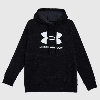Image of Under Armour Rival Fleece Logo Hoodie In Black & White
