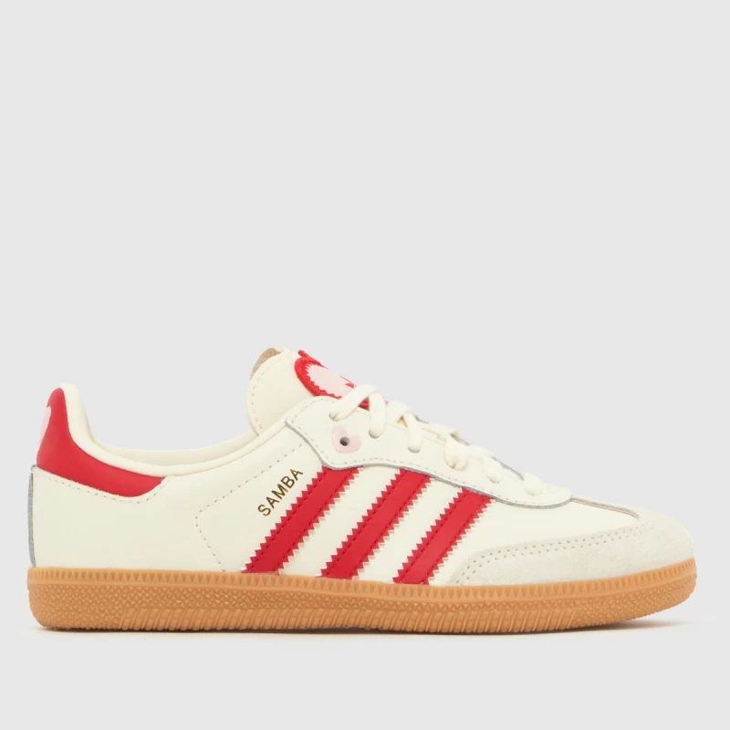 Image of adidas Originals Adidas Samba OG Val Ch62 Cream/Red female 2 (34)