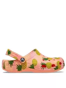 Image of Crocs Retro Resort Pineapple Flat Shoes, Orange, Size 5, Women