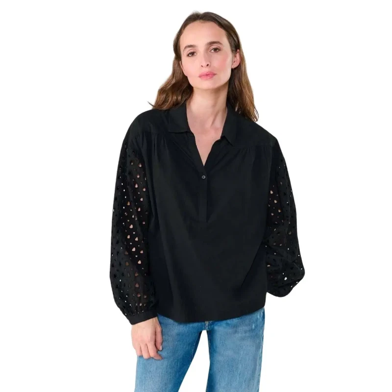 Image of Le Temps des cerises Womens blouse Le Temps des cerises Cunca Noir Female S