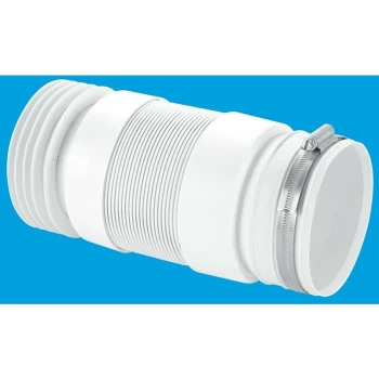 Image of Straight Back to Wall Flexible WC Connector - 110mm Outlet - Mcalpine