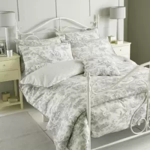 Image of Canterbury Tales Toile de Jouy Duvet Cover Set Grey