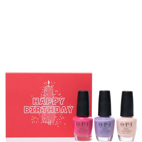 Image of OPI Happy Birthday Gift Box Set 3 x 15ml