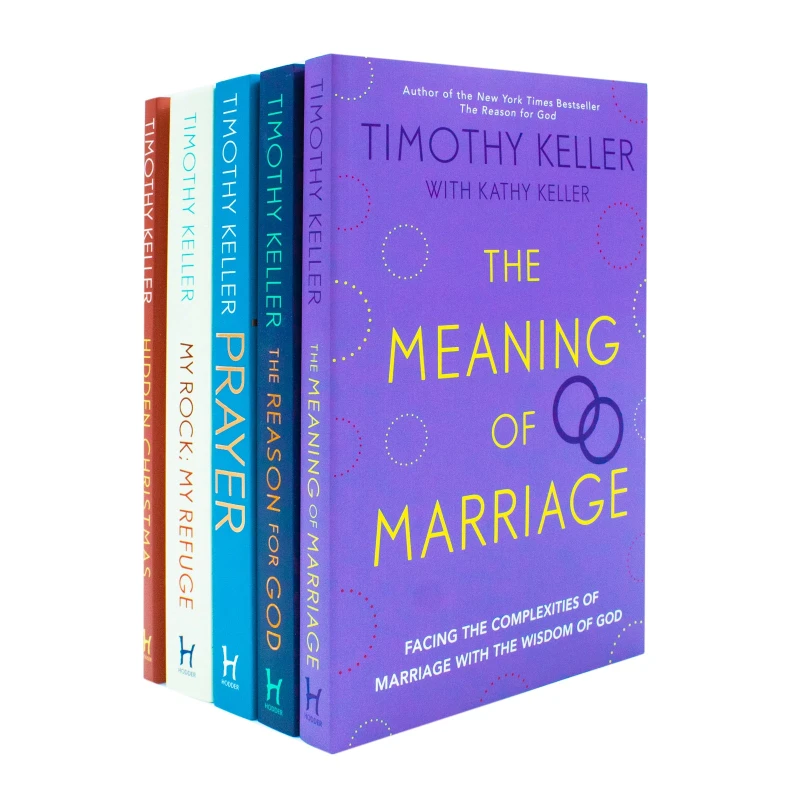 Image of Timothy Keller 5 Book Collection Hidden Christmas Prayer My Rock My Refuge, The Reason for God, The Meaning of Marriage Timothy Keller Books