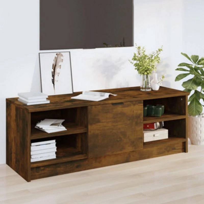 Image of Vidaxl TV Cabinet Smoked Oak 102X35.5X36.5cm Engineered Wood