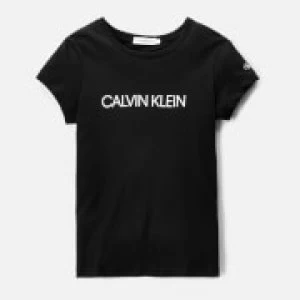 Image of Calvin Klein Girls Institutional T-Shirt - CK Black - 12-13 Years