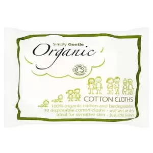 Image of Simply Gentle Organic Dry Cotton Cloth - 30 Pieces