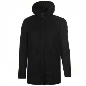 Image of Linea Pyke Hooded Parka Jacket - Black