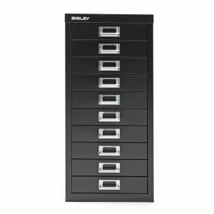 Image of Bisley 10-Drawer Filling Cabinet - Black