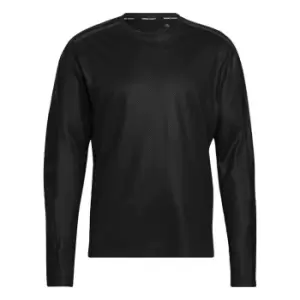 Image of adidas Workout PU-Coated Long-Sleeve Top Mens - Black