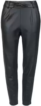 Image of Only ONLPOPTRASH EASY COATED PANT Imitation Leather Trousers black