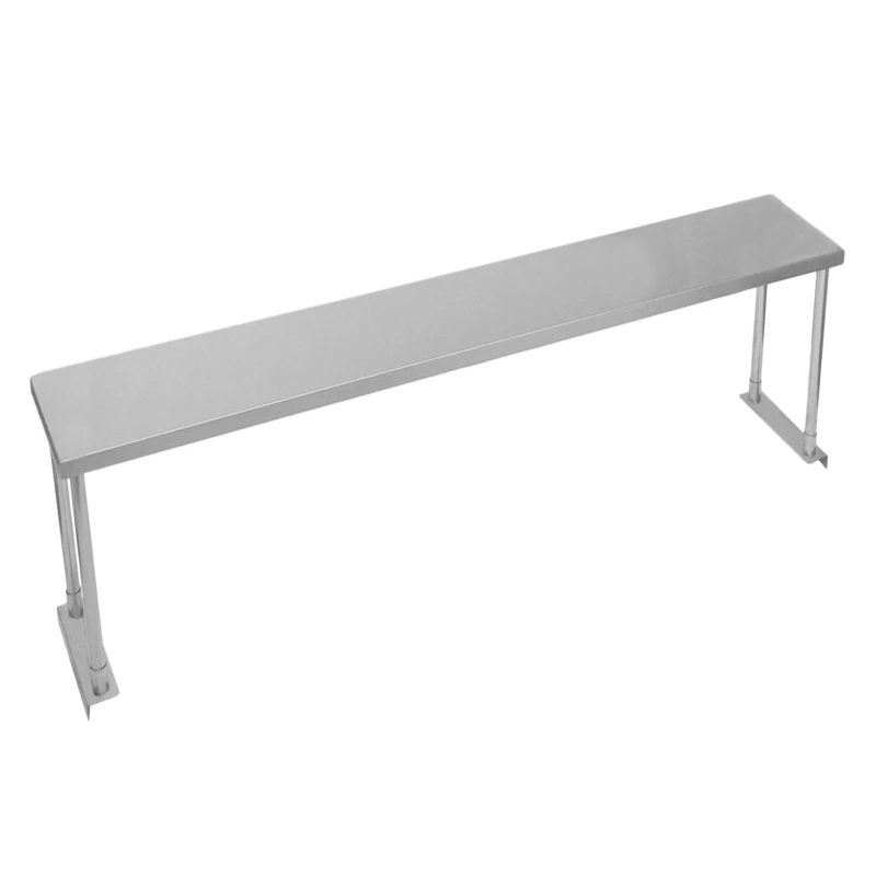 Image of MonsterShop Single Tier Shelves Heavy-Duty Stainless Steel Overshelf