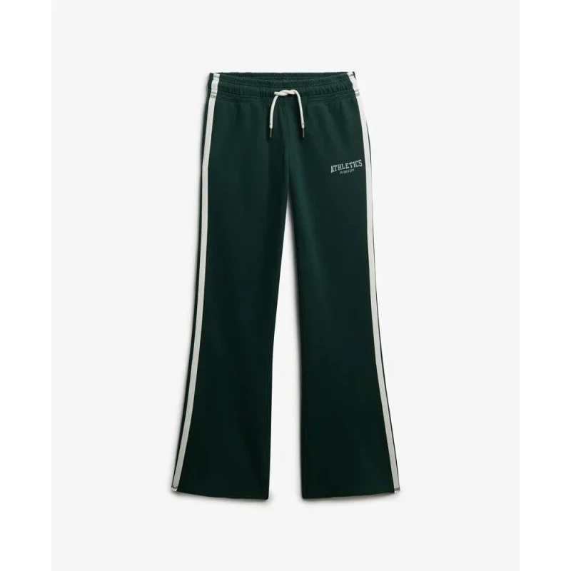 Image of Superdry Womens striped flare jogging trousers Superdry Athletic Vert Female L