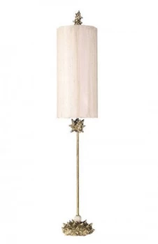 Image of 1 Light Floor Lamp Silver Leaf, E27