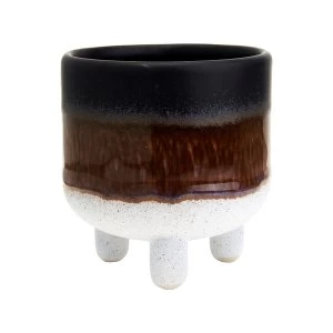 Image of Sass & Belle Mojave Glaze Black Planter