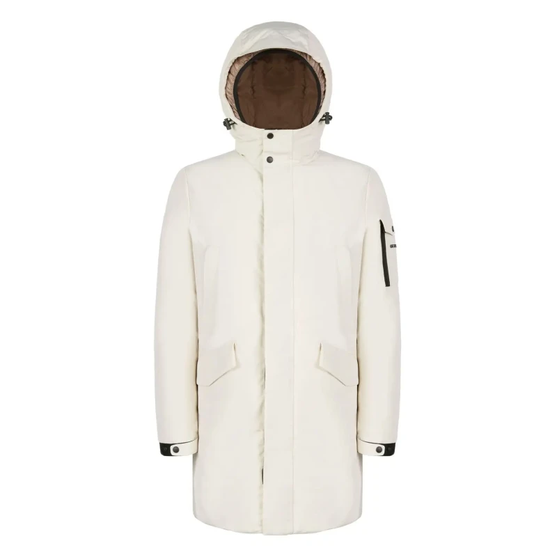Image of Geox Hooded parka Geox Velletri Beige Male 50