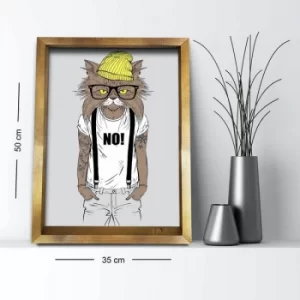 Image of 3550AHS-007 Multicolor Decorative Framed MDF Painting