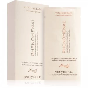 Image of Vita Liberata Phenomenal Organic Tan Infused Cloths Self-Tanning Tissue 4 pc